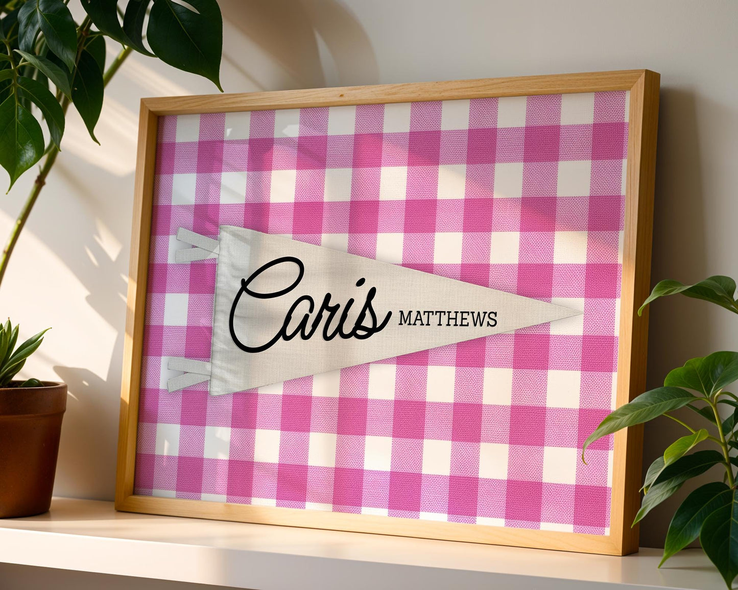 Name Pennant Printable, Customizable Kids Room Decor, Personalized Wall Art, Digital Download for Nursery