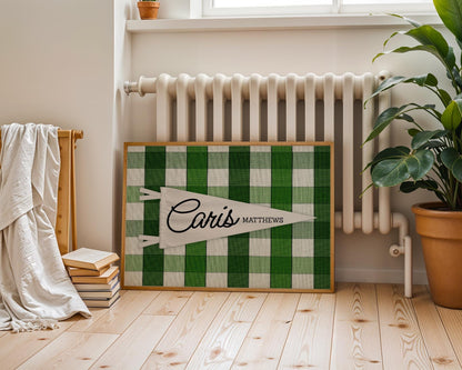 Name Pennant Printable, Customizable Kids Room Decor, Personalized Wall Art, Digital Download for Nursery