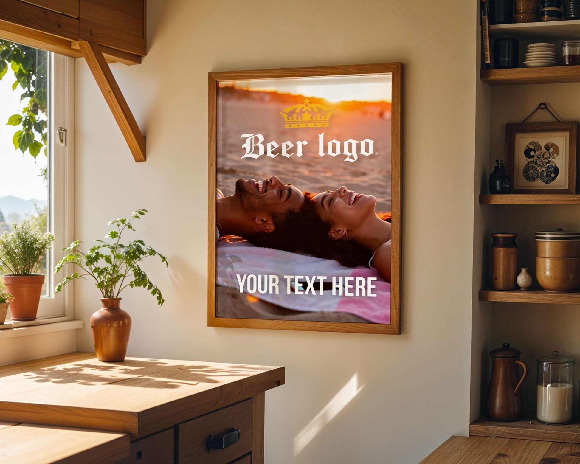 Beer Poster for Girlfriend, Custom Personalized Gift, Wall Poster, TikTok Trend, Add A Beer, Any Logo, Unique Wall Art, Wall Decor