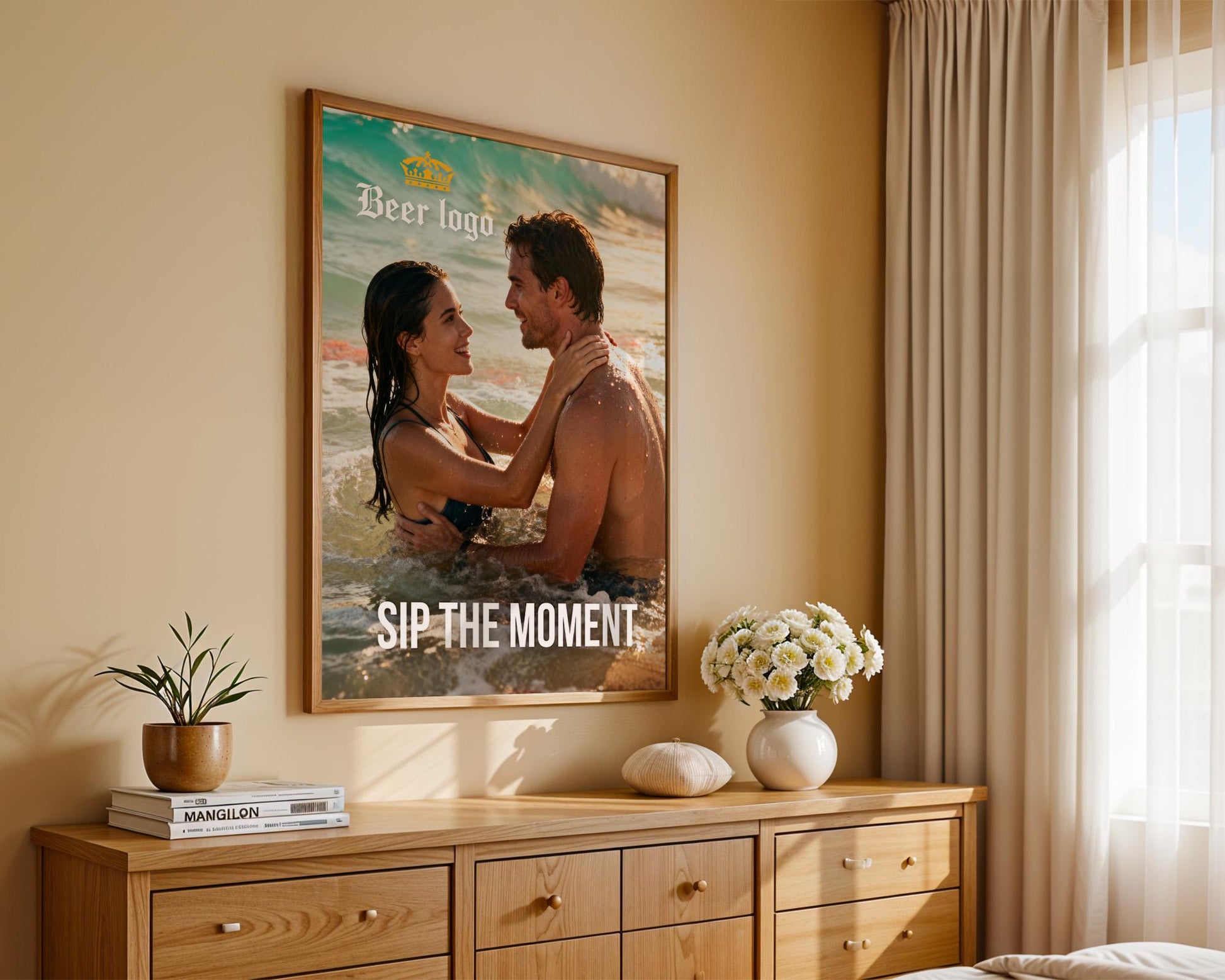 Beer Poster for Girlfriend, Custom Personalized Gift, Wall Poster, TikTok Trend, Add A Beer, Any Logo, Unique Wall Art, Wall Decor