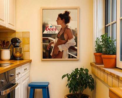 Beer Poster for Girlfriend, Custom Personalized Gift, Wall Poster, TikTok Trend, Add A Beer, Any Logo, Unique Wall Art, Wall Decor