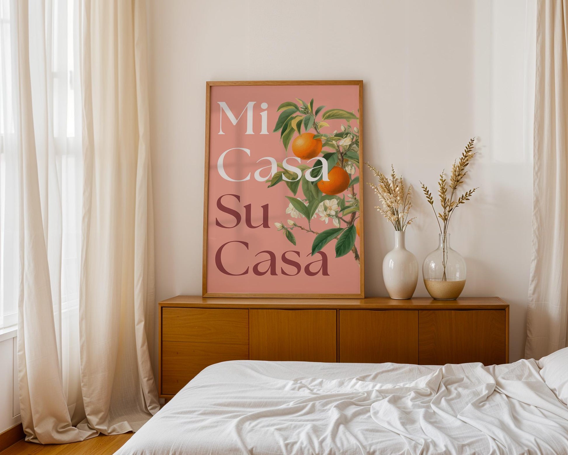 Mi Casa Su Casa Print, Retro Spanish Quote Wall Art, Digital Download, New Home Gift, Welcome Sign Decor