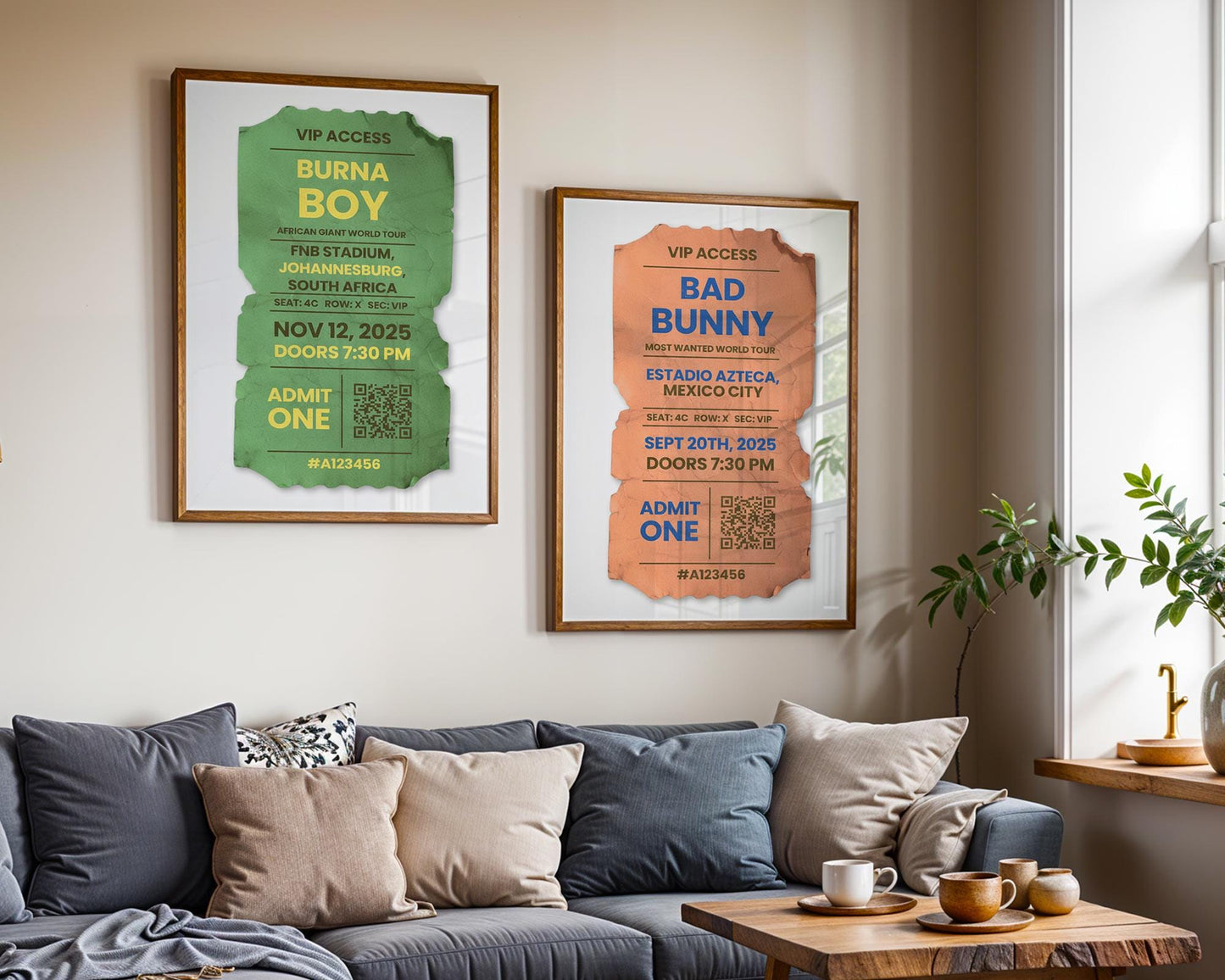 Custom Concert Ticket Stub Poster, Personalized Music Art, Vintage Gift, Unique Memory Keepsake, Perfect for Music Lovers and Collectors