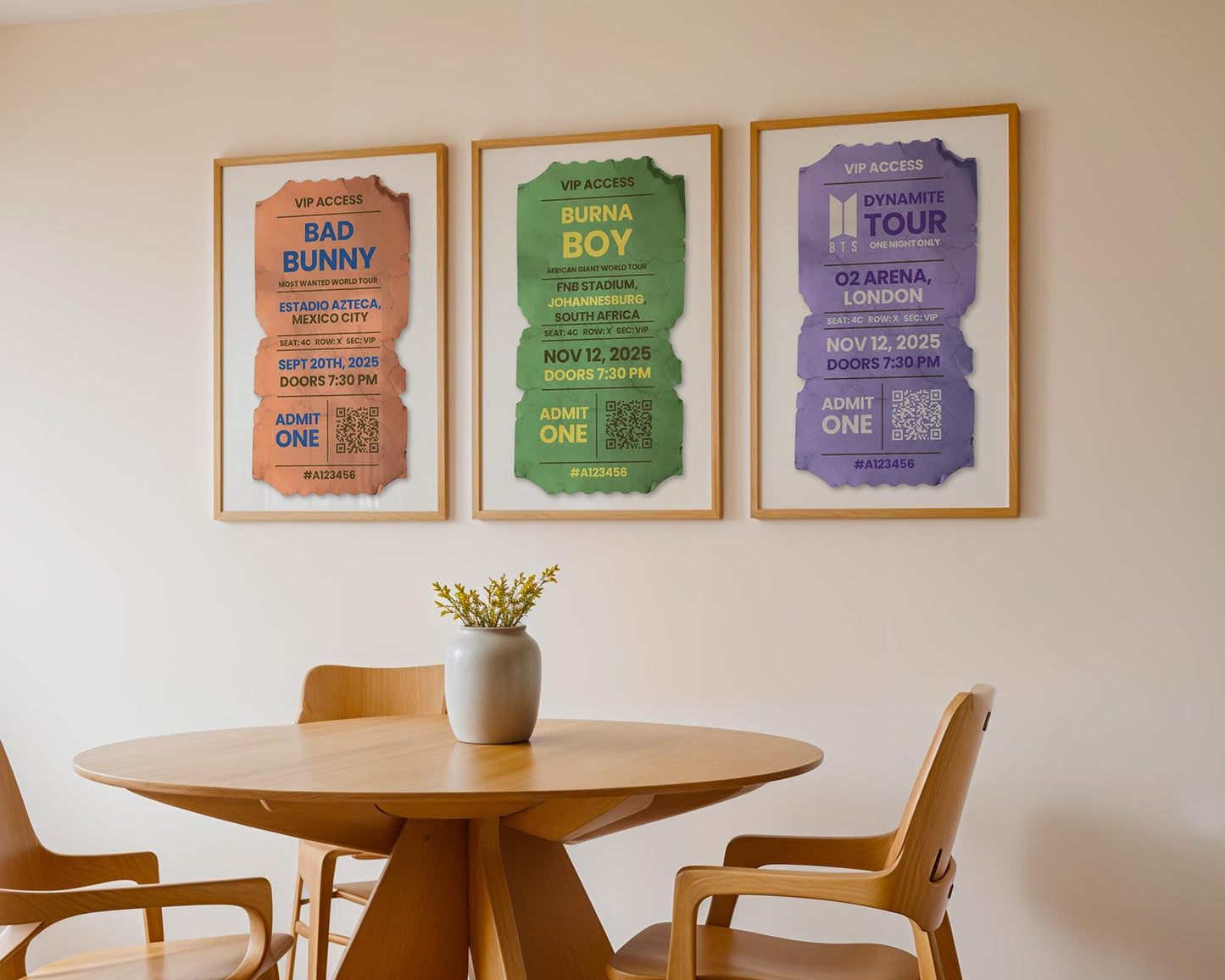 Custom Concert Ticket Stub Poster, Personalized Music Art, Vintage Gift, Unique Memory Keepsake, Perfect for Music Lovers and Collectors