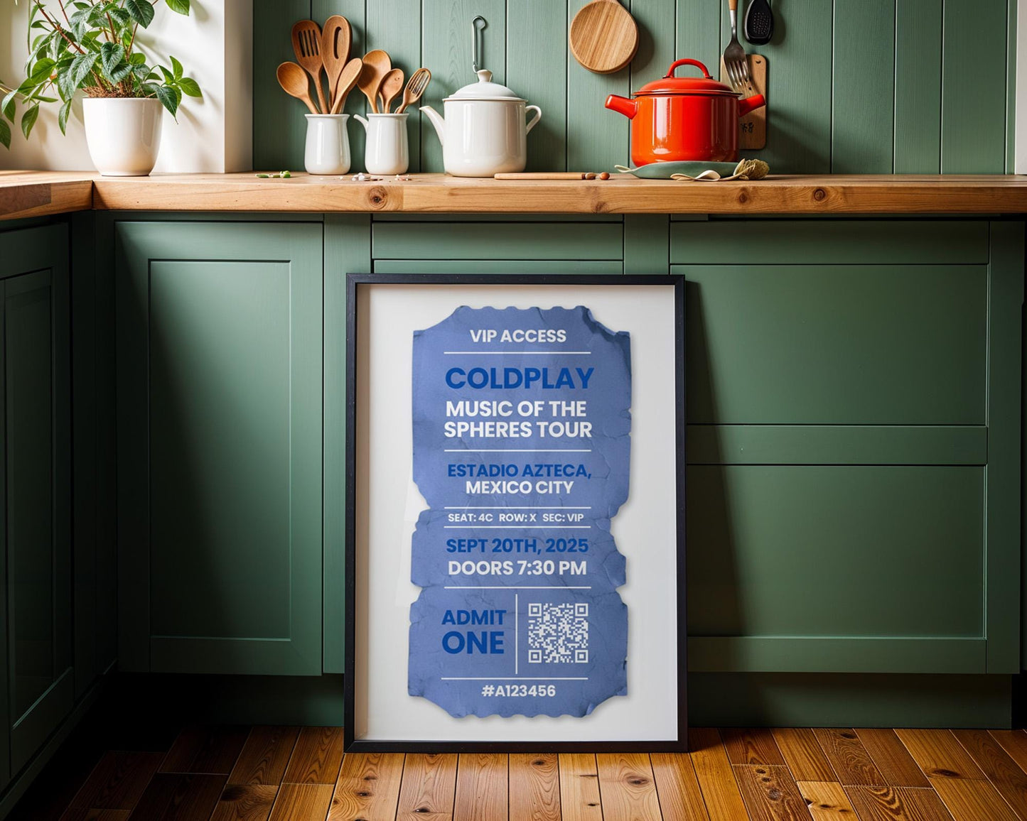 Custom Concert Ticket Stub Poster, Personalized Digital Download Art, Memorable Keepsake, Unique Gift for Music Lovers