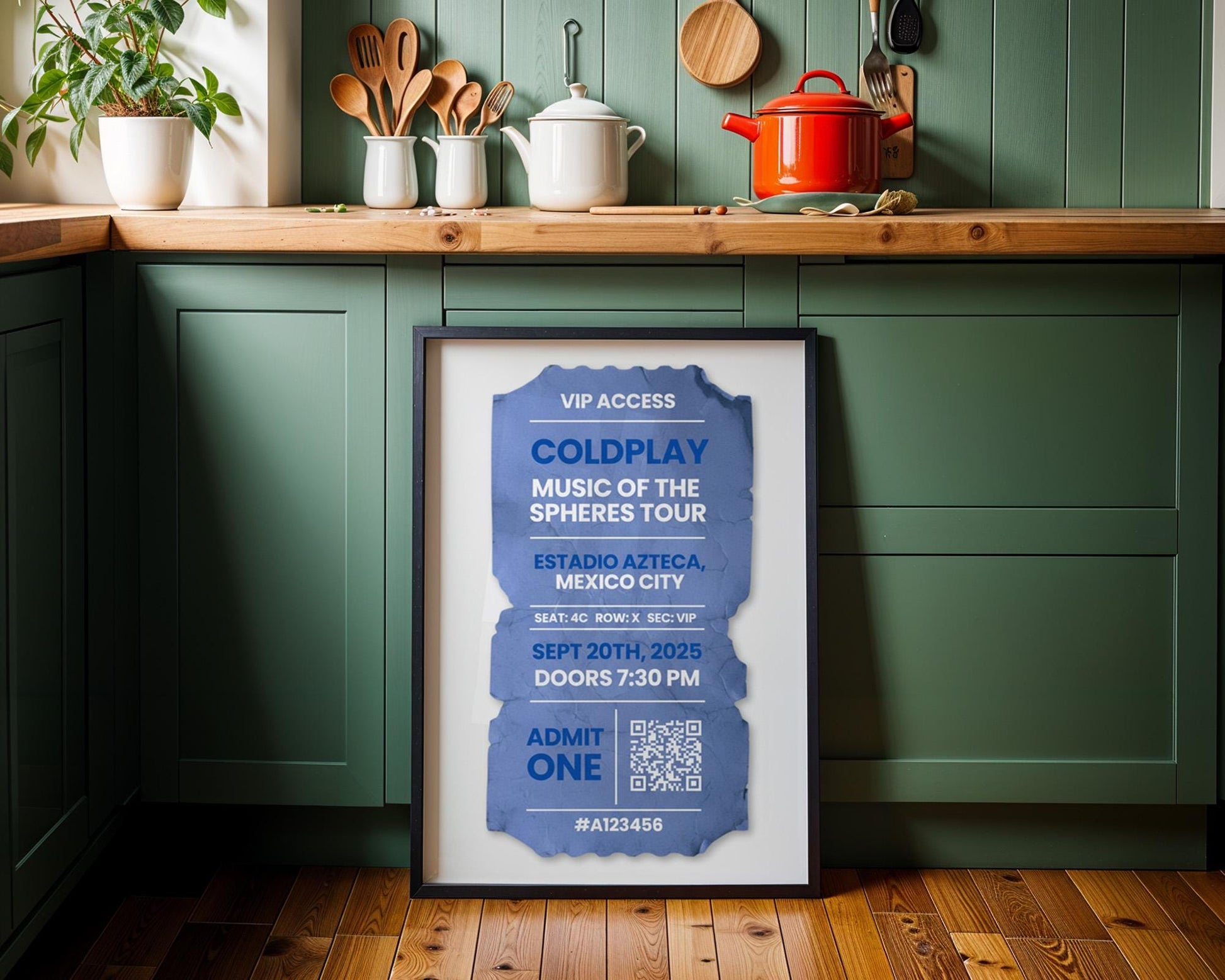 Custom Concert Ticket Stub Poster, Personalized Digital Download Art, Memorable Keepsake, Unique Gift for Music Lovers