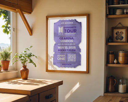 Custom Concert Ticket Stub Poster, Personalized Digital Download Art, Memorable Keepsake, Unique Gift for Music Lovers