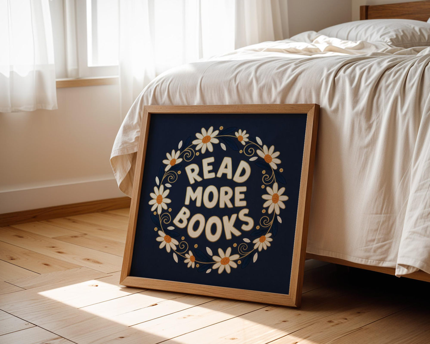 Read More Books Wall Art, Vintage Library Decor, Book Lover Printable, Reading Nook Art, Digital Download for Readers