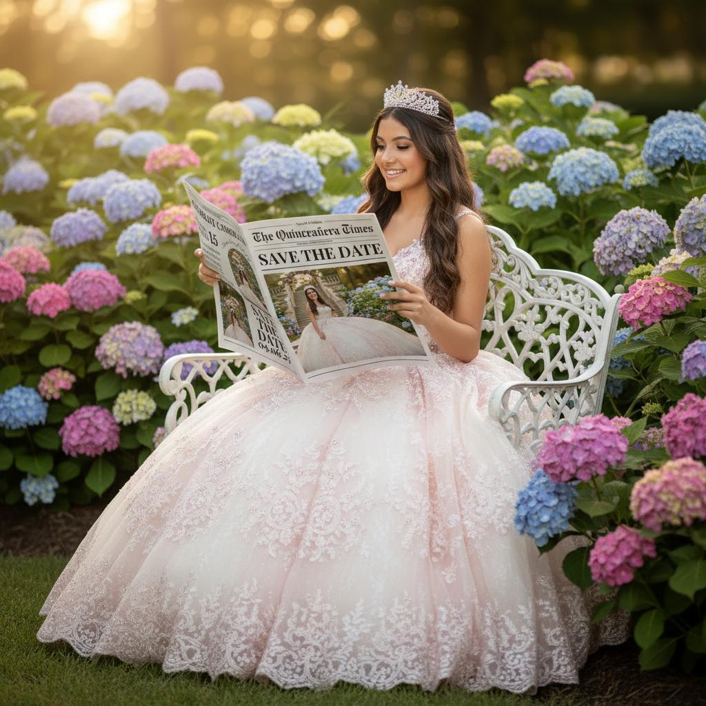 Quinceanera Newspaper Printed, Custom Save the Date Announcement, Birthday Party Decor, Unique Gift Ideas Printed & Shipped