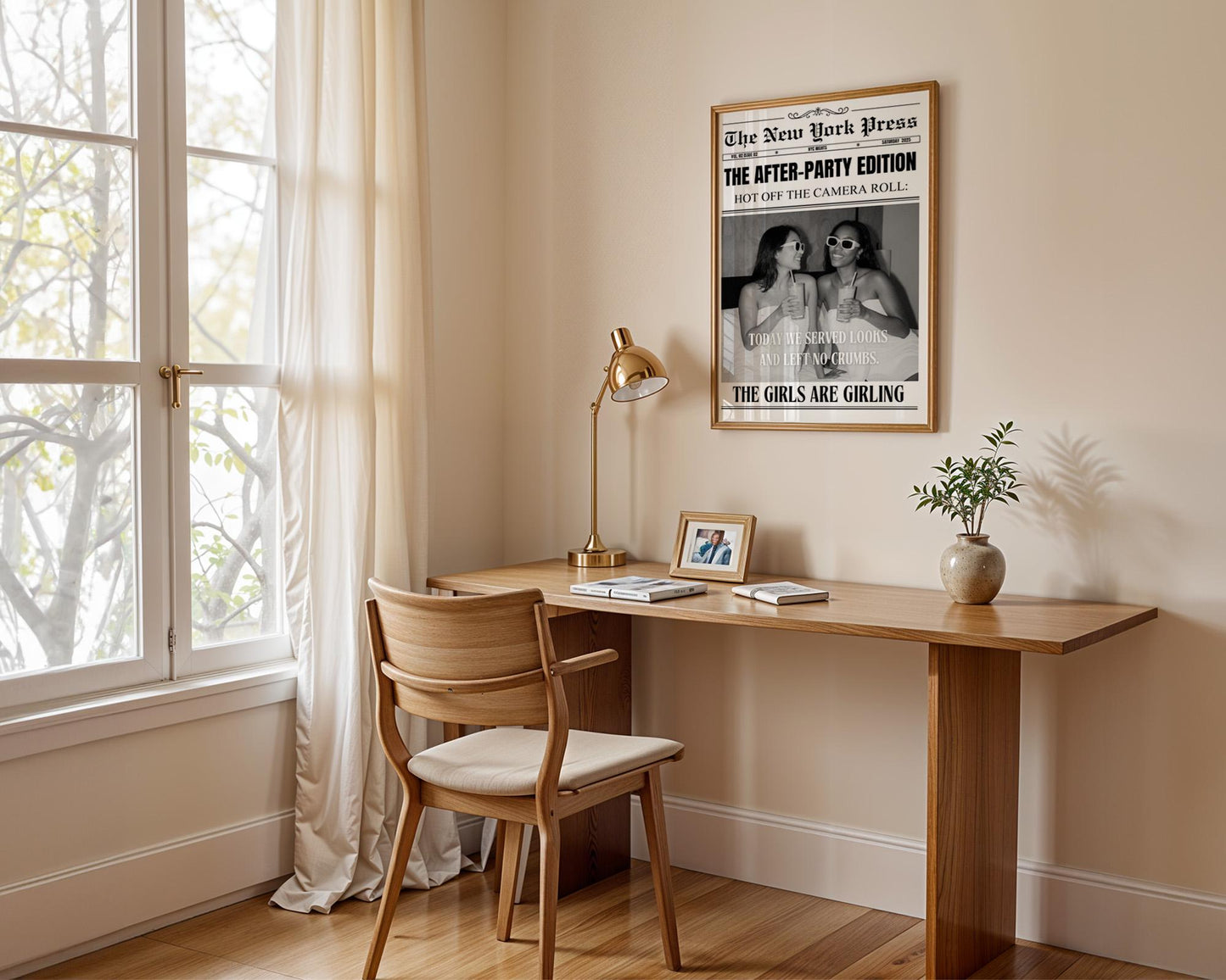 Personalized Newspaper Print, Custom College Dorm Wall Art, Roommates Gift, Printed & Shipped, Trendy Decor