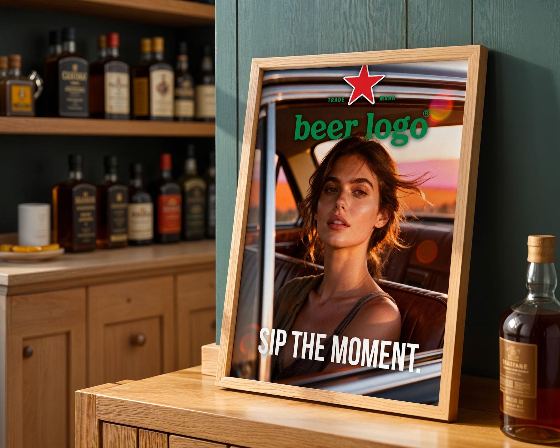 Beer Poster for Girlfriend, Custom Personalized Gift, TikTok Trend, Add A Beer, Any Logo, Unique Wall Art, Digital Download Wall Poster