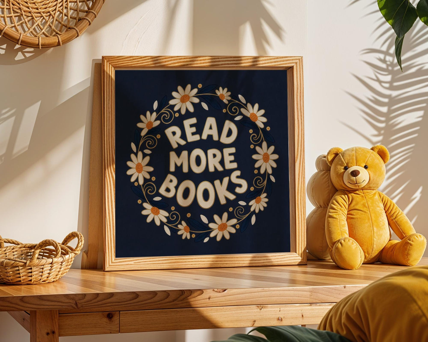 Read More Books Wall Art, Vintage Library Decor, Book Lover Printable, Reading Nook Art, Digital Download for Readers