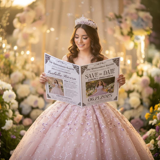 Quinceañera Newspaper Printed, Unique Editable Newspaper for Parties, Custom Birthday Gift, Quinceañera Decor, Sweet 15