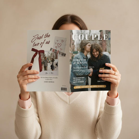 Couple Magazine Printed and Shipped, Custom Anniversary Gift, Personalized Valentine's Keepsake
