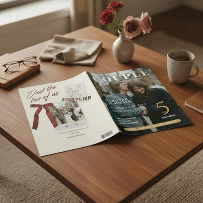 Couple Magazine Printed and Shipped, Custom Anniversary Gift, Personalized Valentine's Keepsake