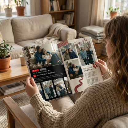 Couple Magazine Printed and Shipped, Custom Anniversary Gift, Personalized Valentine's Keepsake