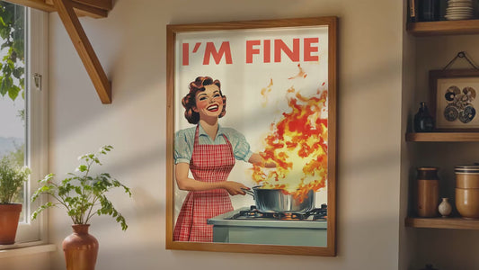 Spread The Love Retro Kitchen Print | Funny Butter Poster | Vintage 50s Food Art | Humorous Wall Decor | Cute Gift for Bakers & Hosts
