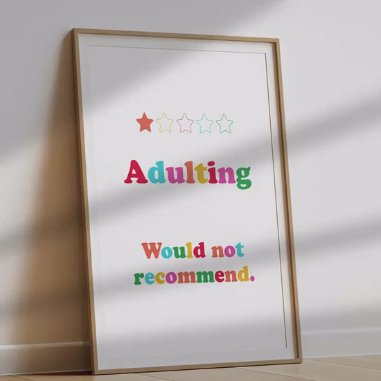 Adulting 1 Star Review Poster
