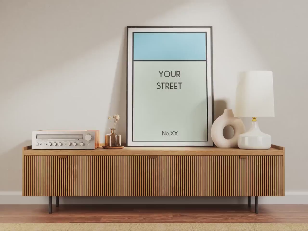 Customized Monopoly Board Game Art Print - Personalize with Your Street Name and Number for Unique Home Decor or Thoughtful Gift