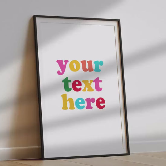 Personalised Colour Text Art | Custom Wall Print | Bespoke Typography Decor | Perfect for a Kitchen or Living room
