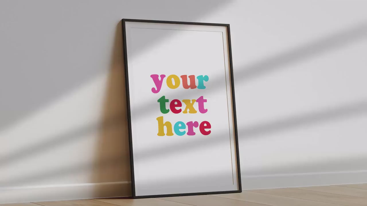 Personalised Colour Text Art | Custom Wall Print | Bespoke Typography Decor | Perfect for a Kitchen or Living room