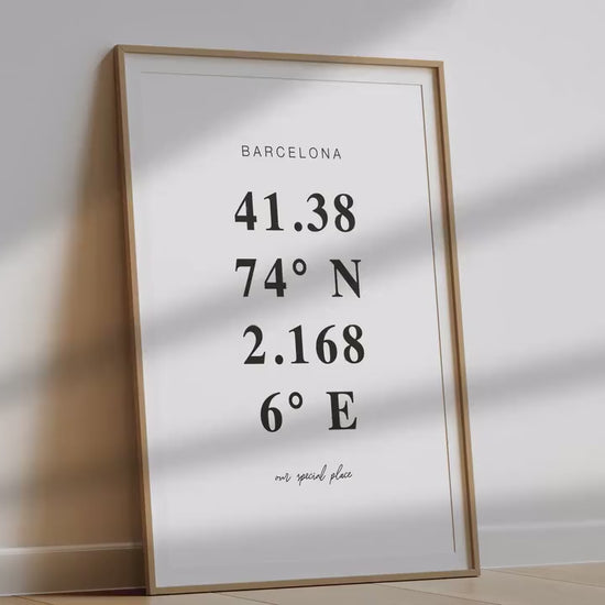 Custom Location Coordinates Print, City Prints, Custom Location Print, Latitude Longitude, Wedding Gift, Personalised Gift for Couple