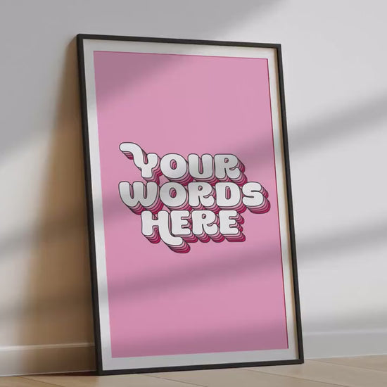 Personalised Quote Art | Custom Wall Print | Bespoke Typography Decor | Your Text In 3d